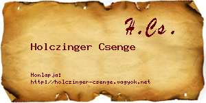 Holczinger Csenge névjegykártya